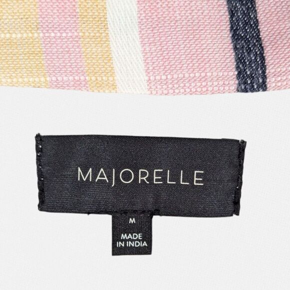 Revolve Majorelle Miranda Wrap Mini Dress M Stripe Multi Color Feminine Summer - Picture 5 of 6